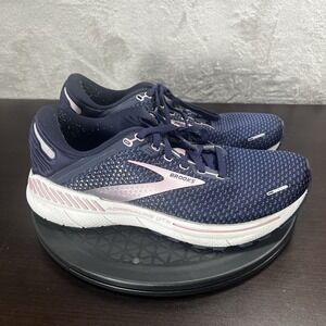 Brooks Adrenaline GTS 22 Womens SIze 9.5B Blue Lace Up Running Shoes NO INSOLES